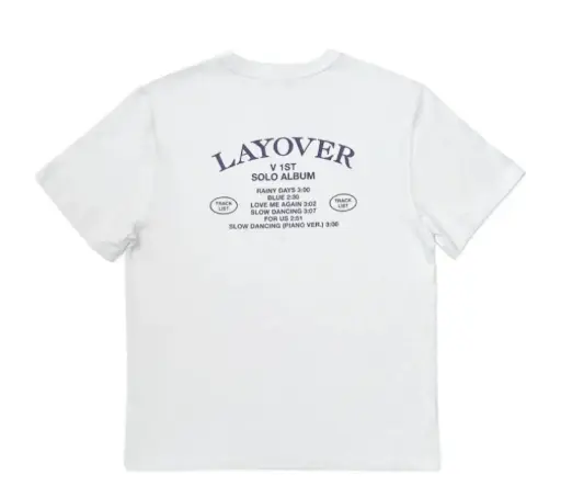 LAYOVER MERCH - WHITE TSHIRT